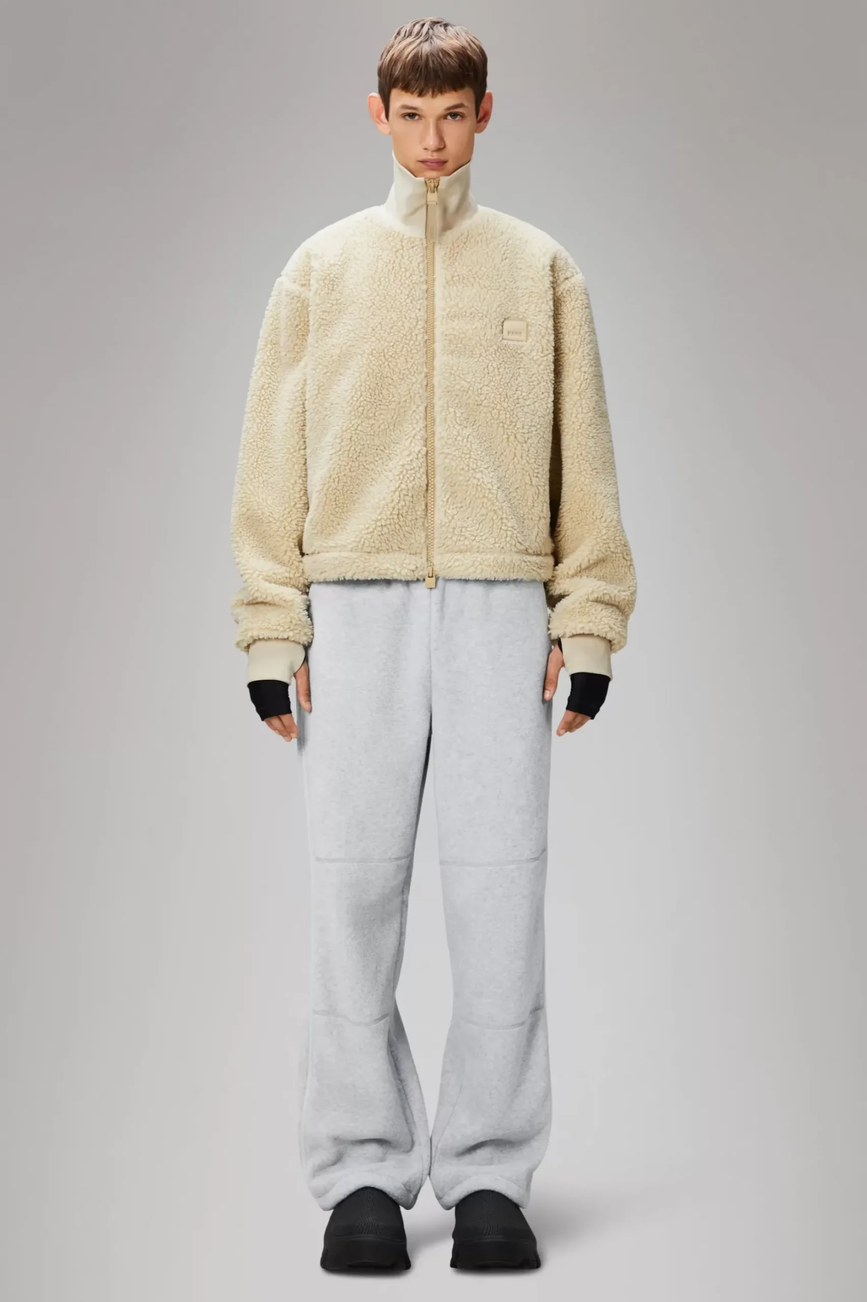 Rains Fleece Jakker|Fleece Jakker<Addis Fleece Crewneck Sand