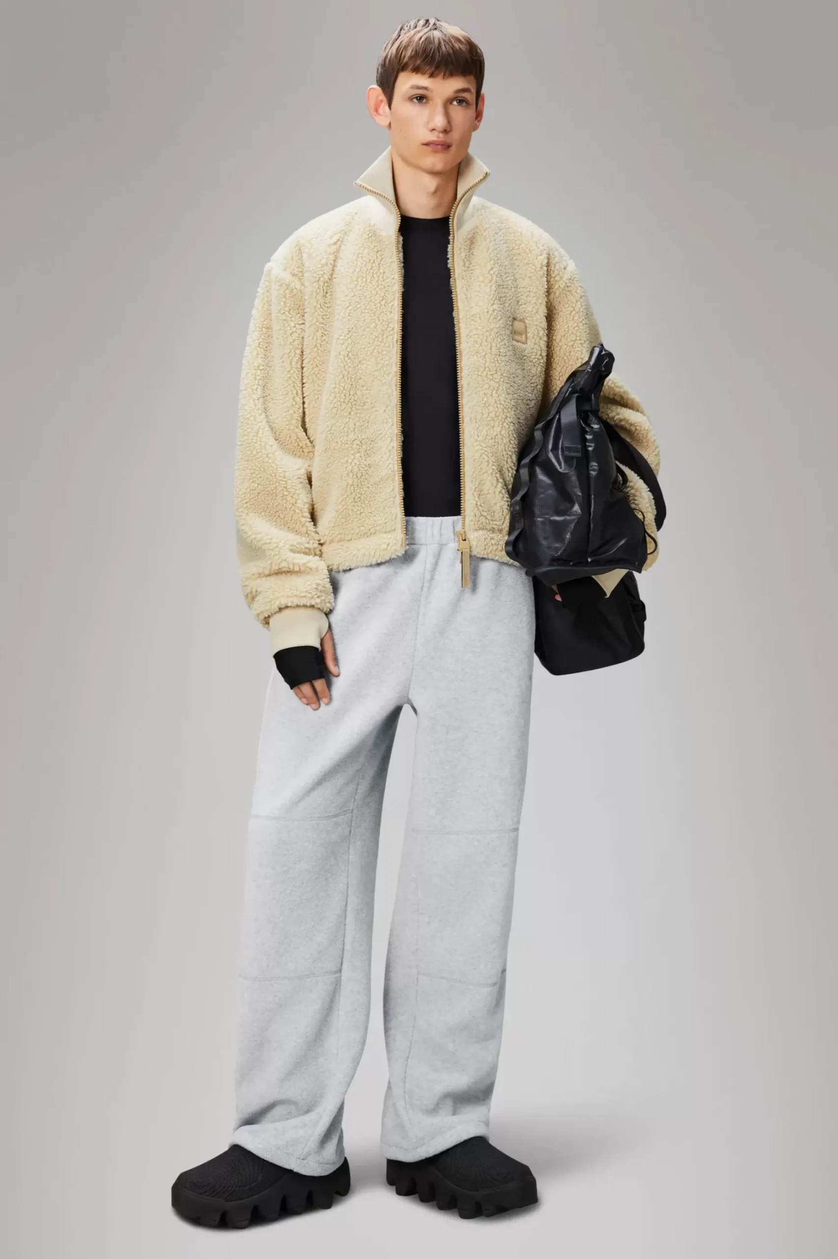 Rains Fleece Jakker|Fleece Jakker<Addis Fleece Crewneck Sand