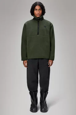 Rains Fleece Jakker|Fleece Jakker<Addis Fleece Crewneck Green