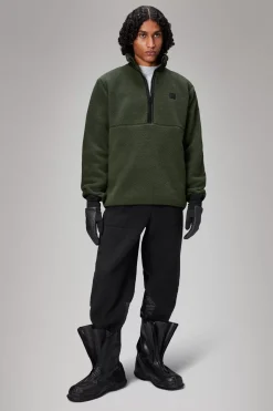 Rains Fleece Jakker|Fleece Jakker<Addis Fleece Crewneck Green