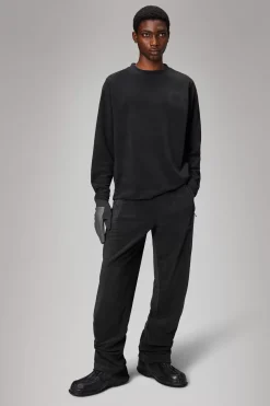 Rains Fleece Jakker|Fleece Jakker<Addis Fleece Crewneck Black