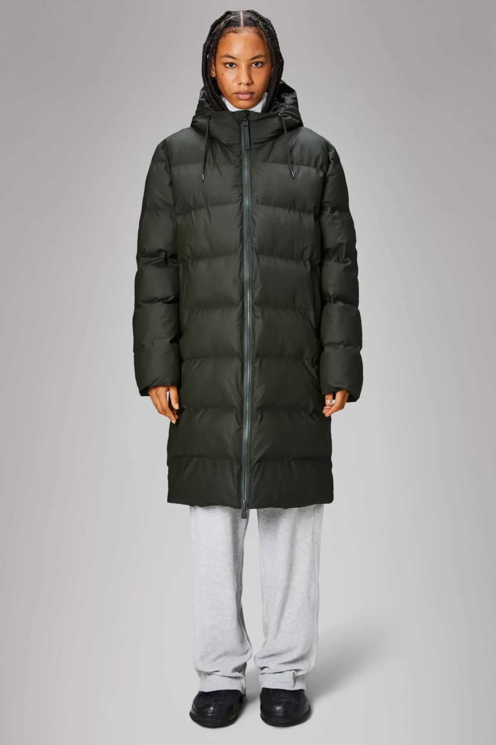 Rains Puffers|Vinterjakker<Alta Longer Puffer Jacket Green