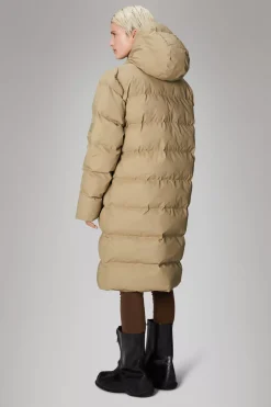 Rains Puffers|Vinterjakker<Alta Longer Puffer Jacket Sand