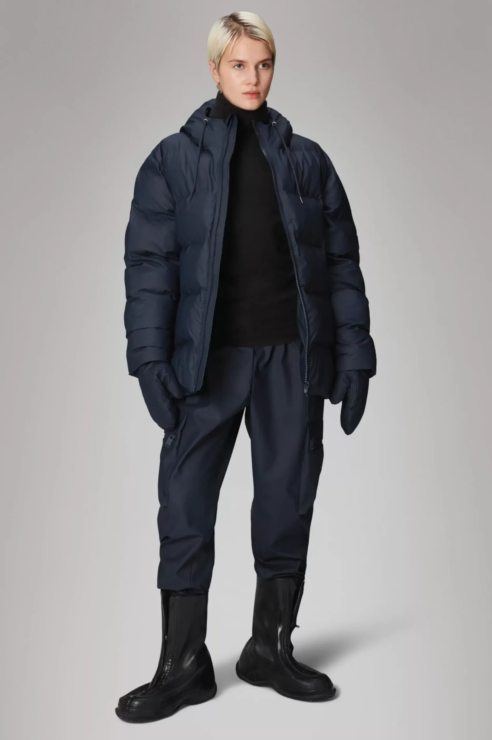 Rains Puffers|Vinterjakker<Alta Longer Puffer Jacket Navy