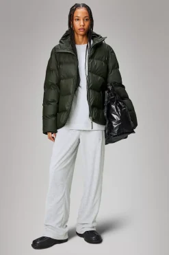 Rains Puffers|Vinterjakker<Alta Longer Puffer Jacket Green