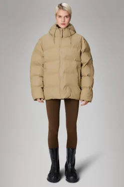 Rains Puffers|Vinterjakker<Alta Longer Puffer Jacket Sand
