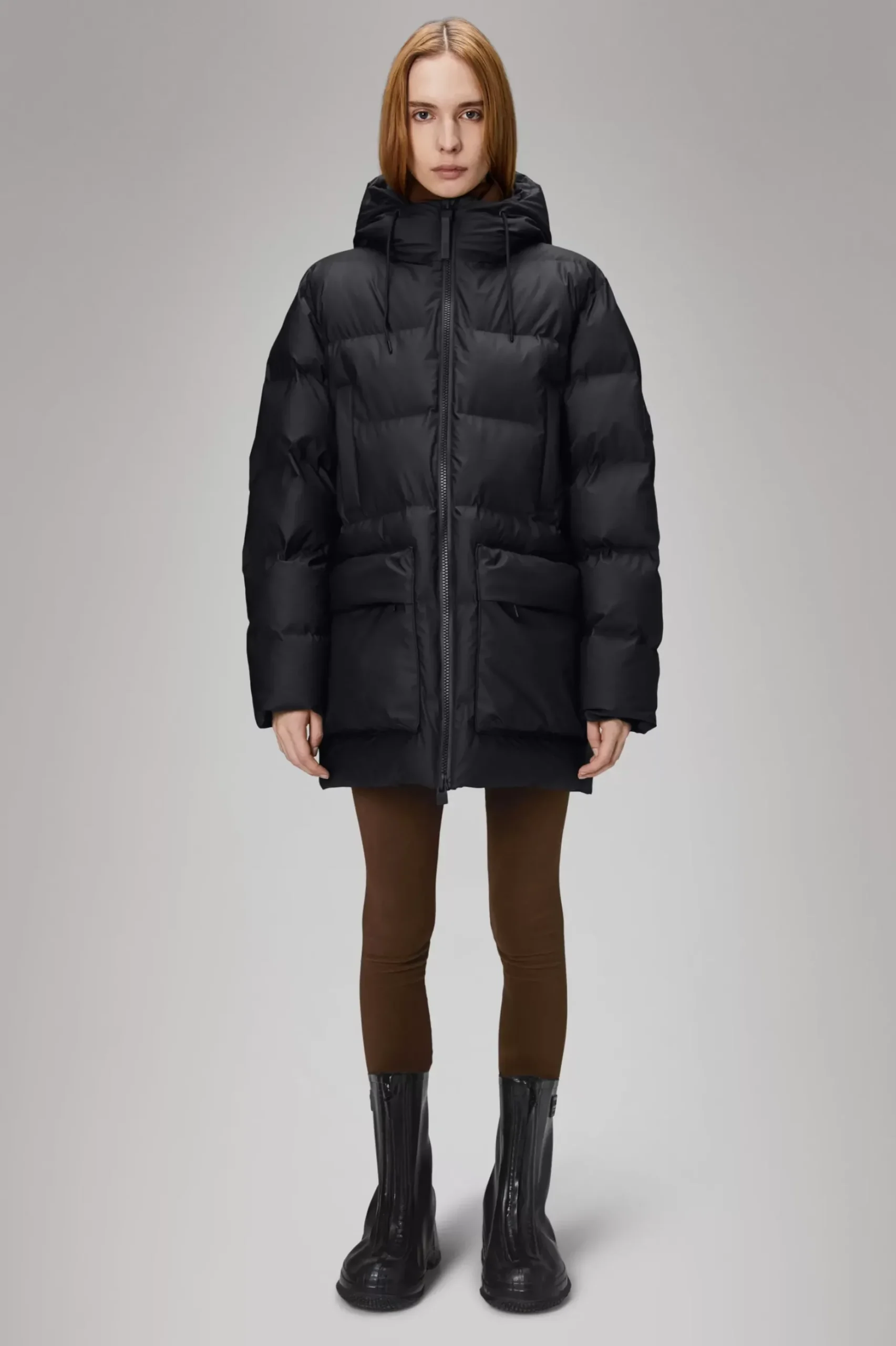Rains Puffers|Vinterjakker<Alta Longer Puffer Jacket Black