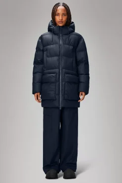 Rains Puffers|Vinterjakker<Alta Longer Puffer Jacket Navy