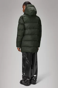 Rains Puffers|Vinterjakker<Alta Longer Puffer Jacket Green