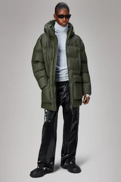 Rains Puffers|Vinterjakker<Alta Longer Puffer Jacket Green