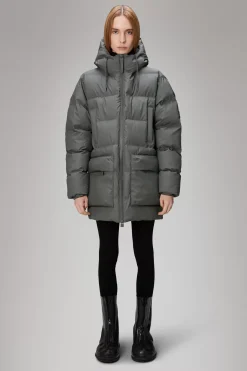 Rains Puffers|Vinterjakker<Alta Longer Puffer Jacket Grey