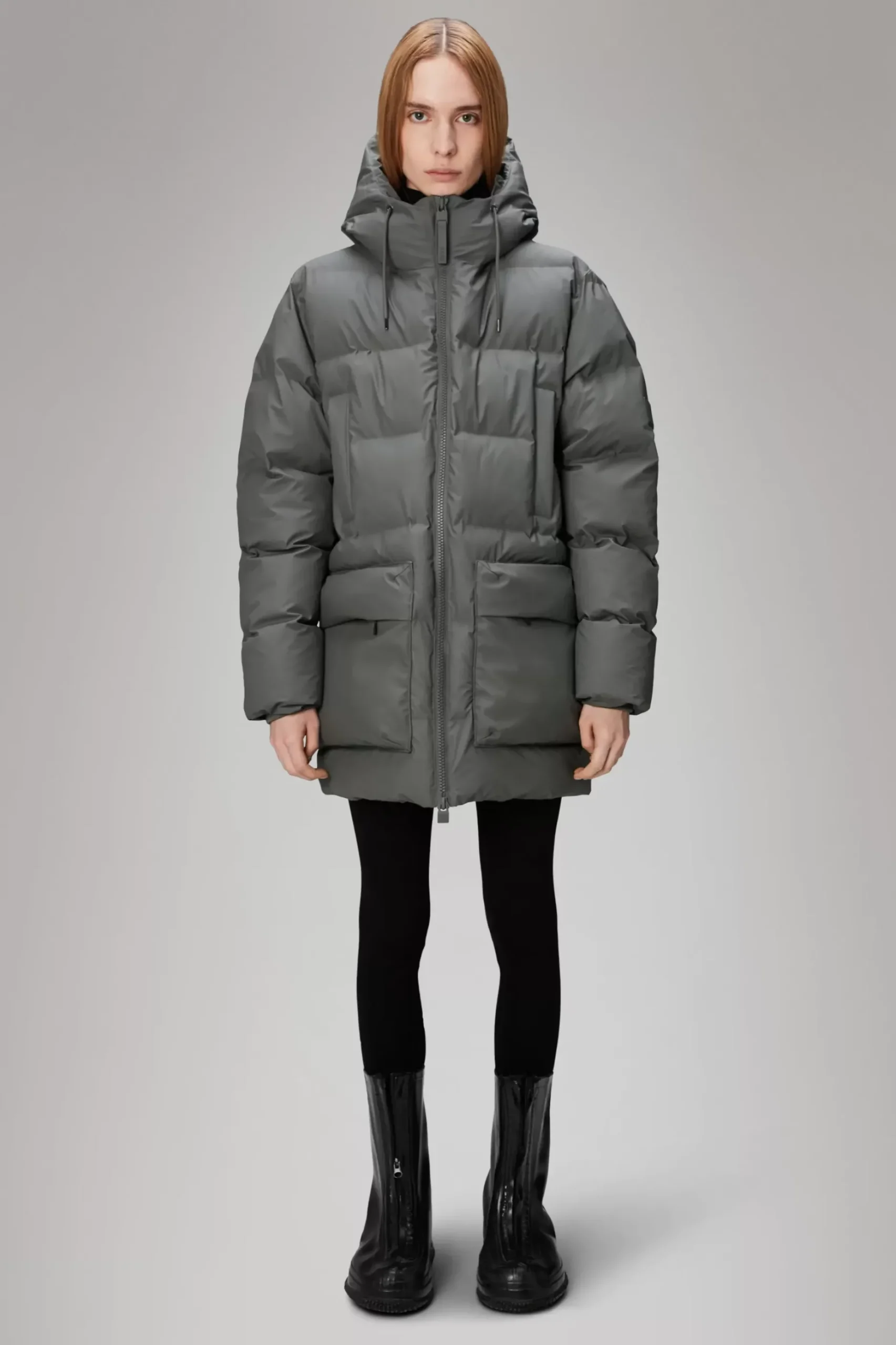 Rains Puffers|Vinterjakker<Alta Longer Puffer Jacket Grey