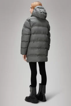 Rains Puffers|Vinterjakker<Alta Longer Puffer Jacket Grey