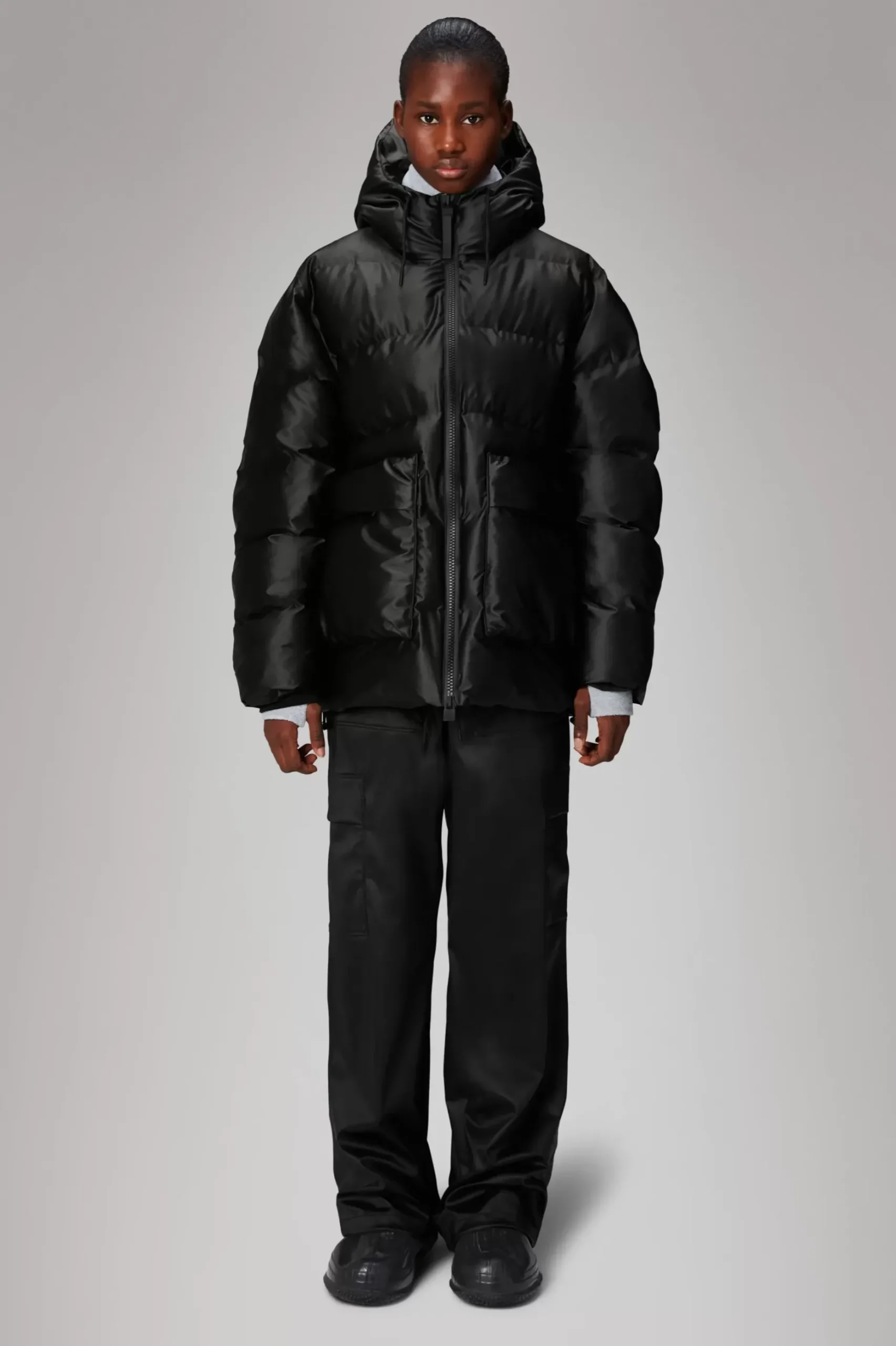 Rains Puffers|Vinterjakker<Alta Longer Puffer Jacket BlackGrain