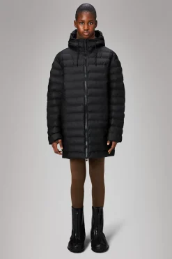 Rains Puffers|Parkajakker<Alta Longer Puffer Jacket Black
