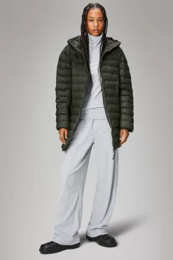 Rains Puffers|Parkajakker<Alta Longer Puffer Jacket Green