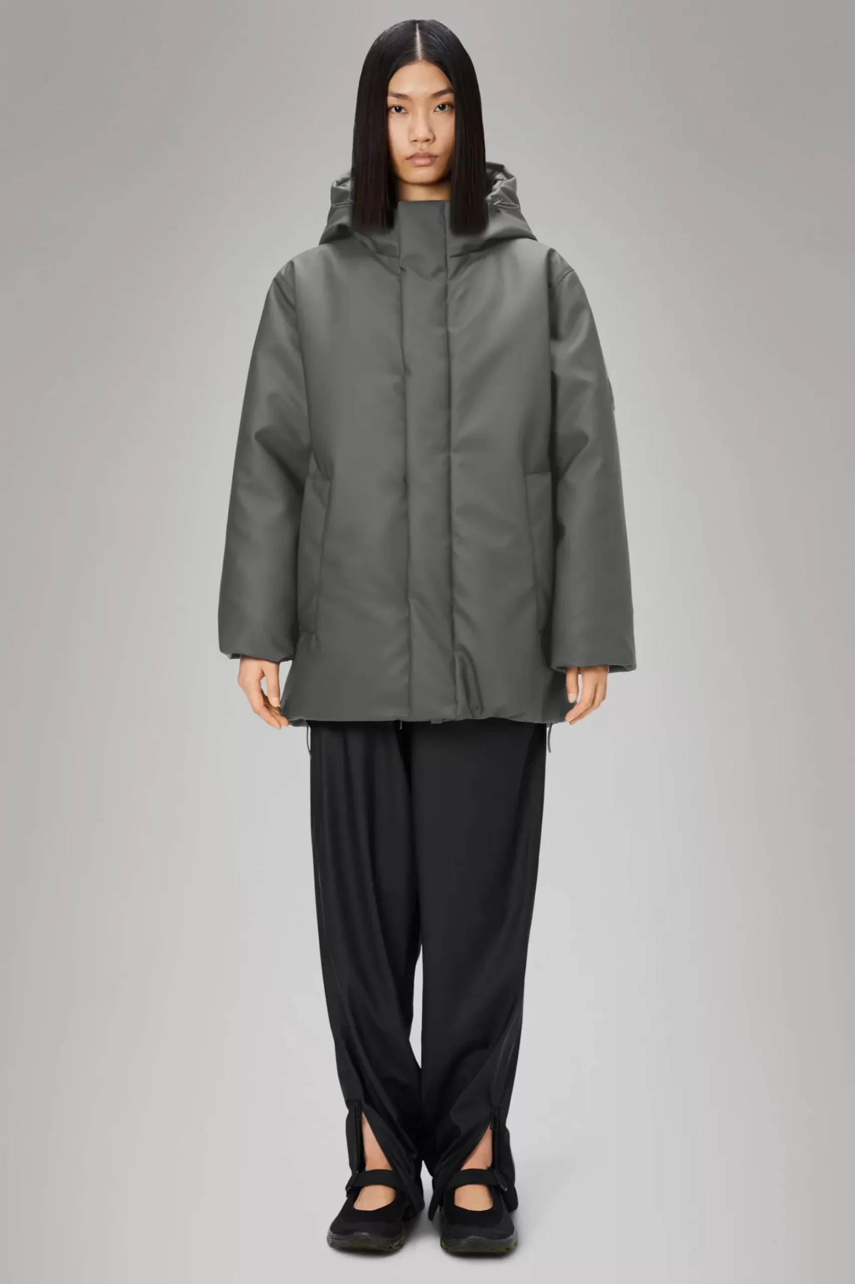 Rains Vinterjakker<Alta Longer Puffer Jacket Grey