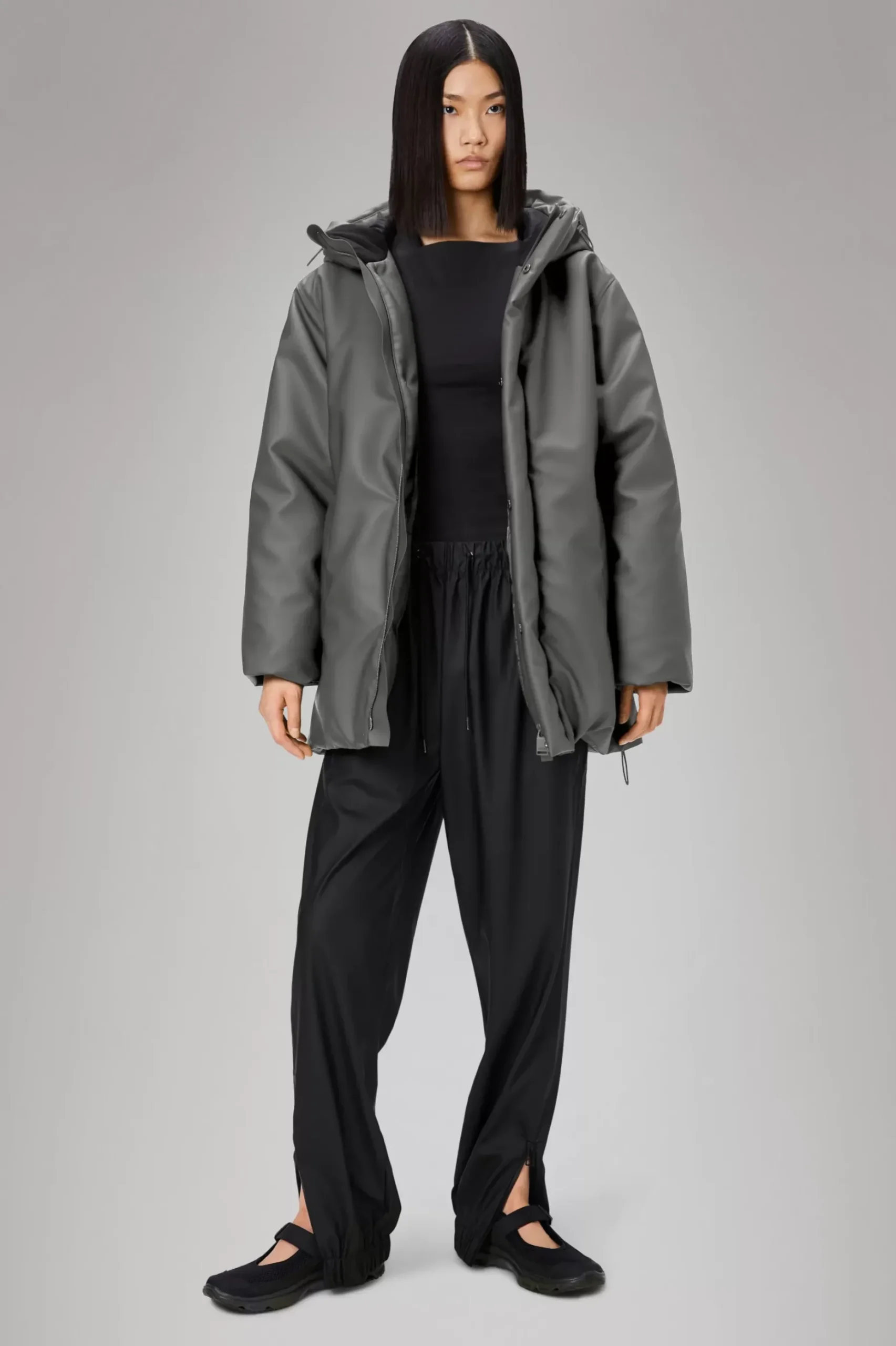 Rains Vinterjakker<Alta Longer Puffer Jacket Grey