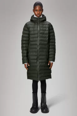 Rains Puffers|Vinterjakker<Alta Longer Puffer Jacket Green
