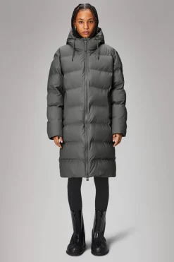 Rains Puffers|Vinterjakker<Alta Longer Puffer Jacket Grey