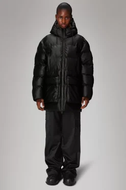 Rains Puffers|Vinterjakker<Alta Longer Puffer Jacket BlackGrain