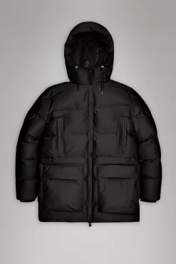 Rains Puffers|Vinterjakker<Alta Longer Puffer Jacket BlackGrain