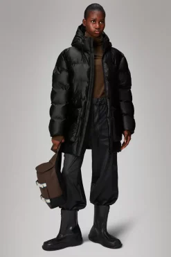 Rains Puffers|Vinterjakker<Alta Longer Puffer Jacket BlackGrain