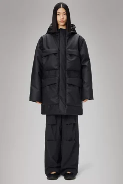 Rains Parkajakker|Vinterjakker<Fishtail Parka Black