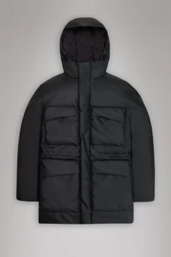 Rains Parkajakker|Vinterjakker<Fishtail Parka Black